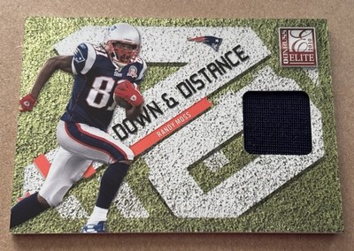2010 DONRUSS ELITE #29 RANDY MOSS DOWN AND DISTANCE GU PATCH #/299 PATRIOTS $$$