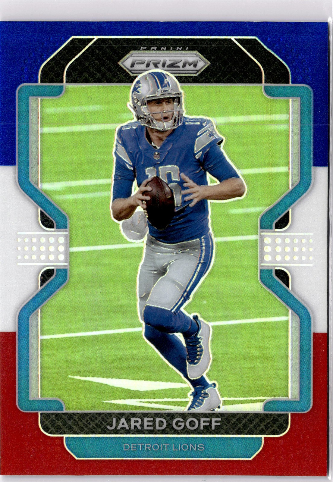 2021 Panini Prizm #148 Jared Goff Red White and Blue (J)