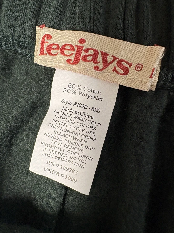 Pantalones deportivos Feejays adultos grandes abeto verde con patas Sherpa Footie PJs Foto 3 de 4