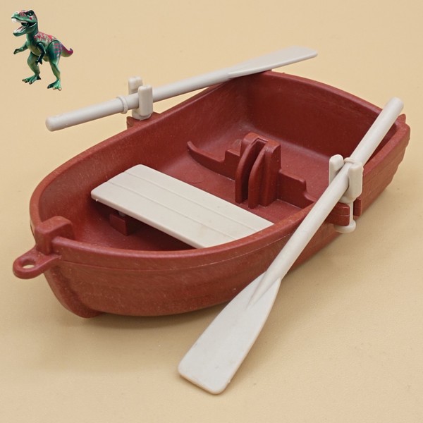 Playmobil bote de remos marron-rojo-barca-barco-lancha pirata