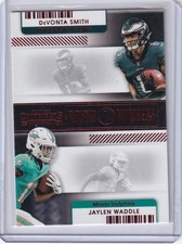 2021 Panini Contenders Round 1  Red #RN-DSM Devonta Smith Jaylen Waddle - Eagles