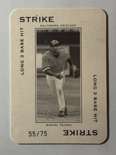 Miguel Tejada 2005 Donruss Throwback Threads /75 Strike Long 3 Base Hit #PG-58