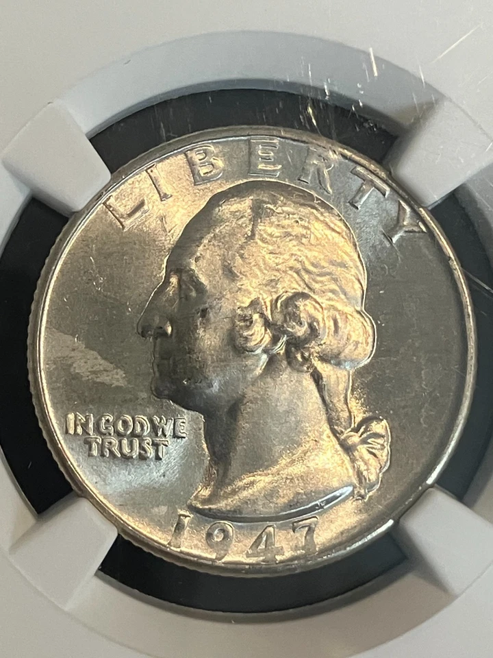1947-D Washington Silver Quarter  NGC MS65 - Image 2 of 3