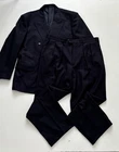 Christian Dior Monsieur Navy Double Breasted Wool Suit Mens Vintage Classic