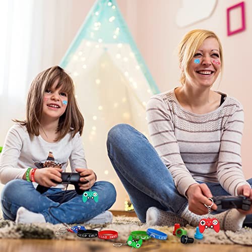 60 Pieces Video Game Party Favors Gifts Set Includes 20 Video Game Bracelets - Afbeelding 7 van 8