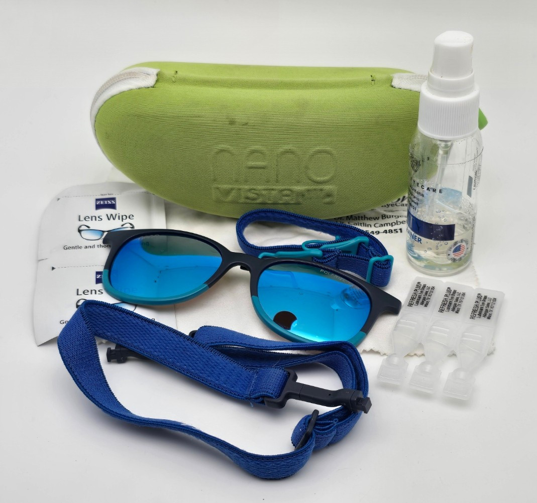 Gafas de sol Nano Vista Pixel SC polarizadas azules con clip magnético con estuche