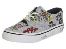 Polo Ralph Lauren Little Boy's Thornton-II Grey/Doodle Print Sneakers Shoes