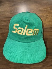 Salem Vintage 1990's Corduroy Snapback Trucker Hat Green