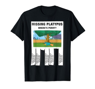 Disney Phineas And Ferb: The Missing Platypus Poster T-Shirt_