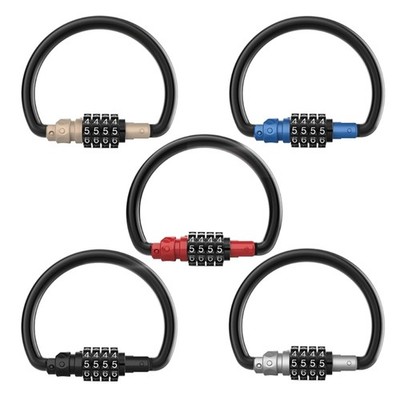 Anti Thefts Bicycles Combination Lock 4 Figure Combination Bike Cable Lock