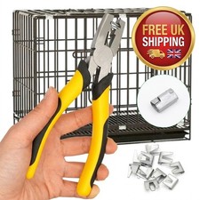 Wire mesh clips Large CT35 cage making clips Galvanised Gabions Wire mesh Fecing