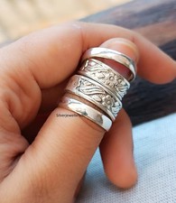 925 Sterling Silver Rings, Handmade Rings, Set Of 4 Rings, Flower Desi All Size