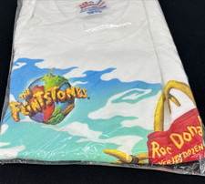 Flintstones Shirt 1994 Summer AD Roc Donalds Youth L NEW McDonalds Movie Promo