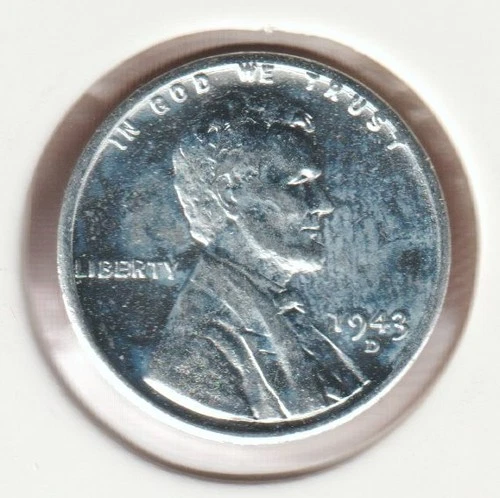 1943 WWII Lincoln Wheat Steel Penny Collectible US Collection Very Good War Coin