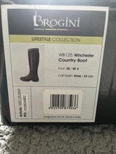 Brogini Winchester Country riding boots Size 38 (5) Wide Calf 43cm. New In Box