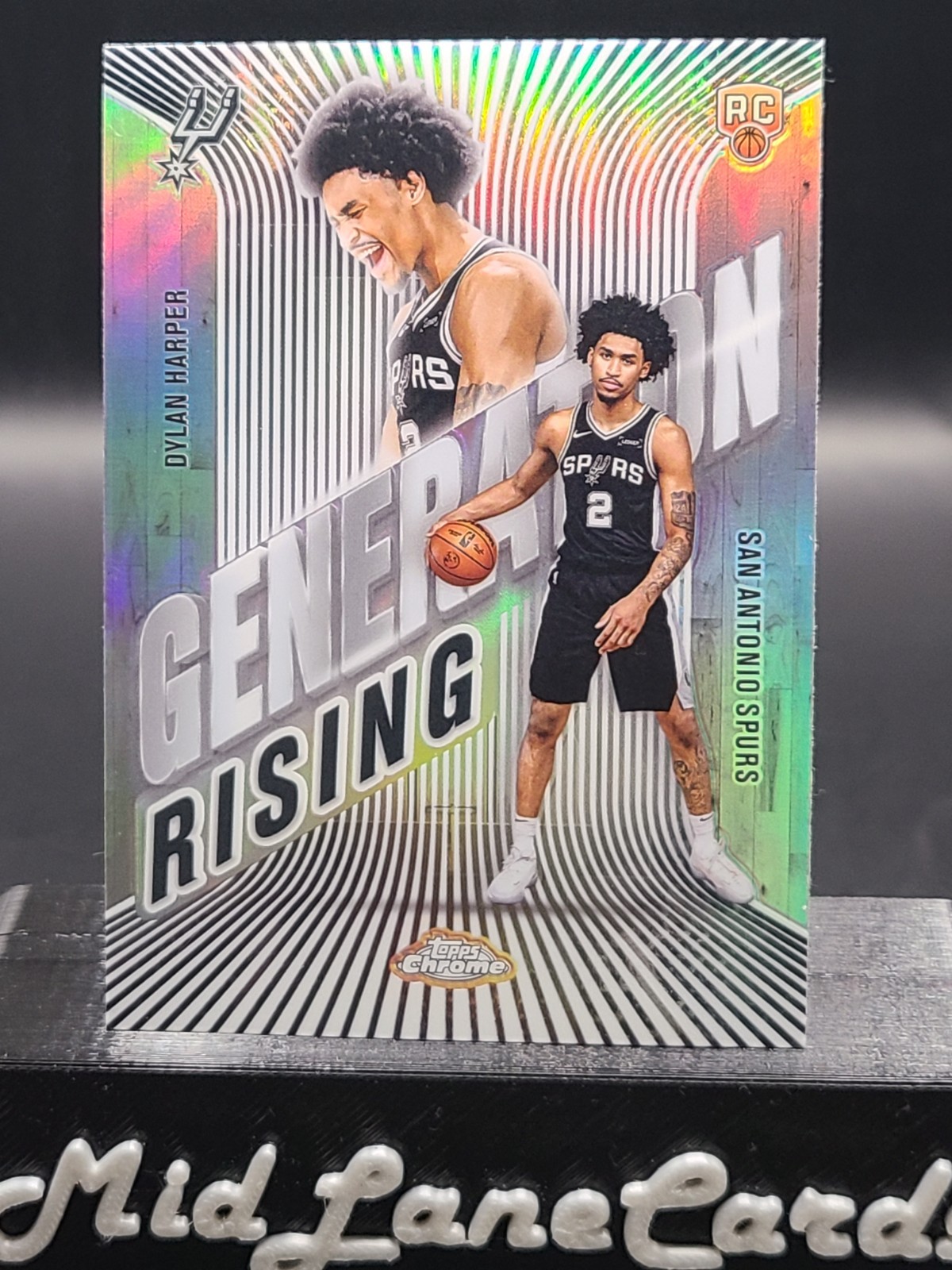 Dylan Harper RC 2025-26 Topps Chrome Generation Rising Refractor Spurs #GR-2