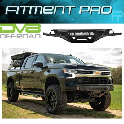 DV8 FBCS1-08 Spec Front Bumper for 22-26 Chevy Silverado 1500 Winch Mount Black