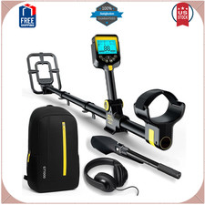 Waterproof Metal Detector for Adults Rechargeable Cordless withLCD 10" IP68 Coil