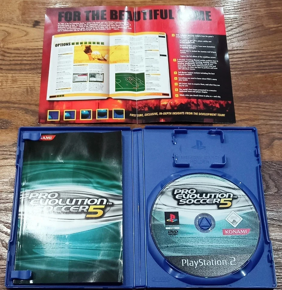 Pro Evolution Soccer 5 PS2 disc and case - actual item