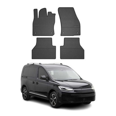 OMAC Gummi Fußmatten für VW Caddy 2020-2026 Automatten Gummi Schwarz 4tlg