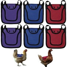 6 Pcs Premium Chicken Saddles with Adjustable Straps - Outdoor Hen Saddles - ...