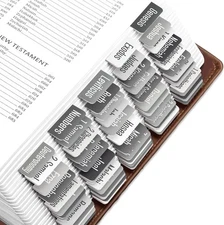 EssexWares – Gray Solid Color Bible Tabs for Old and New Testament, 80 Grays 