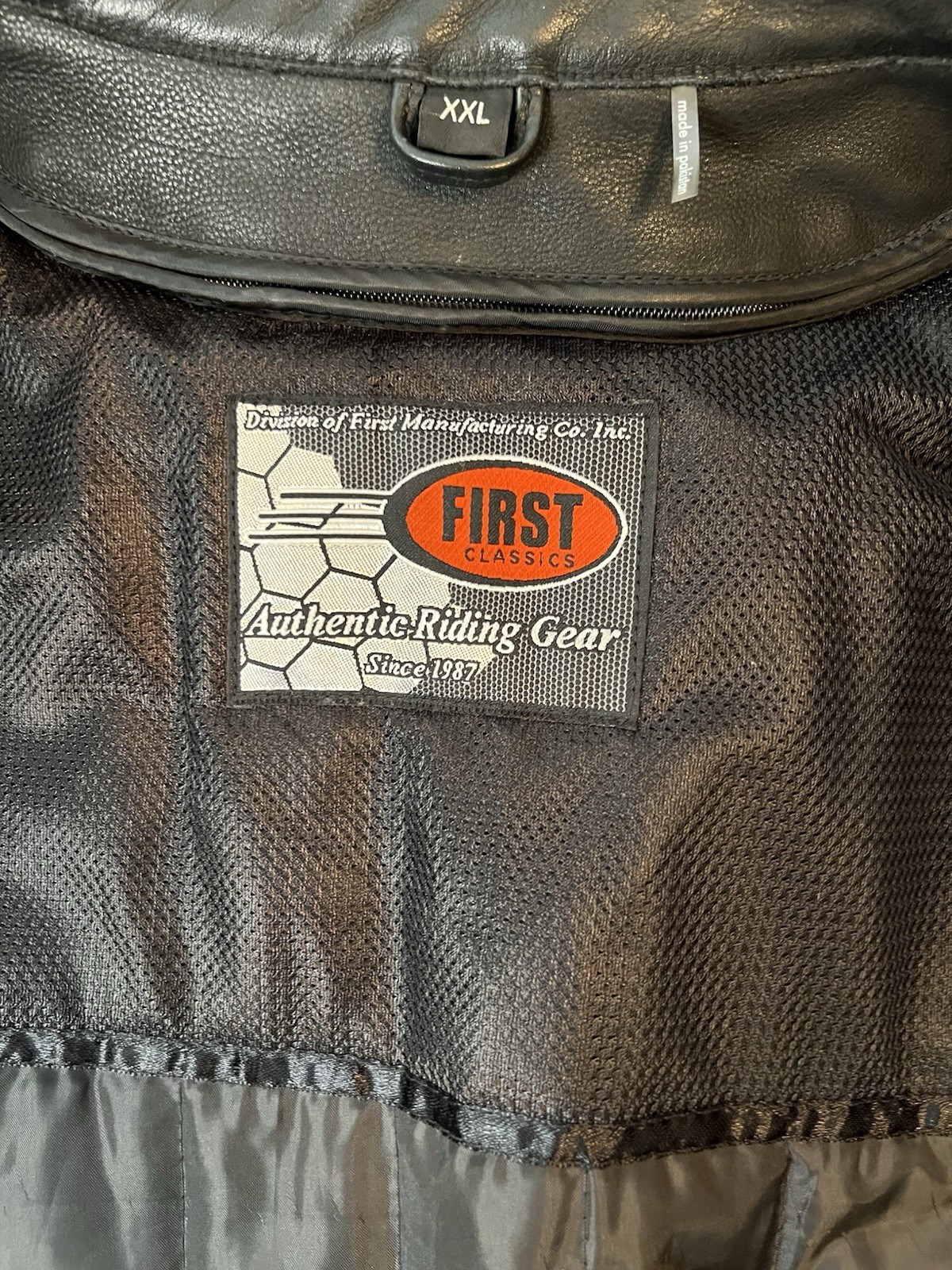 First Classics - Black Leather Jacket Size XXL Bi… - image 6