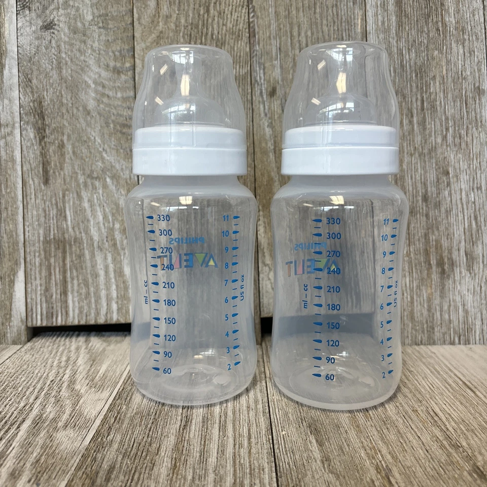 Philips Avent - 2 Pack Anti-Colic Baby Bottles 11 oz. 330ml - 3m+ - NO BOX - Image 2 of 2