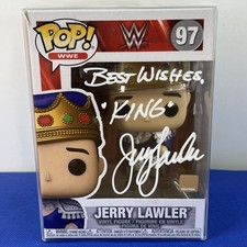 Jerry The King Lawler Autographed WWE Funko Pop #97  COA Hologram