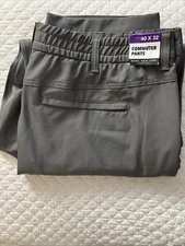 Marc New York Andrew Marc Men’s Commuter Fit 4 Way Stretch Pants Gray  40X32 NWT