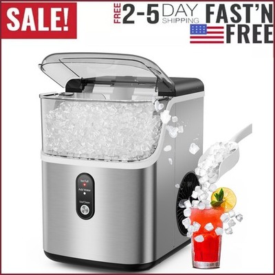 Nugget Ice Makers Countertop, 35lbs/24H Soft Chewable Pellet Ice Maker Machine