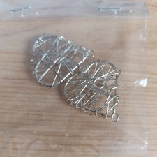 Herzen Draht Streudeko silber 2 Stück Hobby Dekoration Basteln