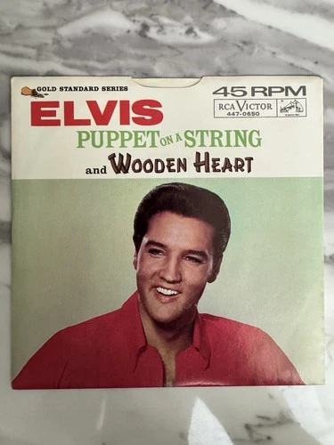 Elvis Presley - Puppet On A String - Wooden Heart - Gold Stand RCA 45 447-0650