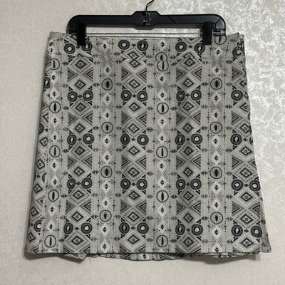RipSkirt Hawaii Wrap Skirt Big Beach Grey Geometric Quick Dry Length 2 NWT L