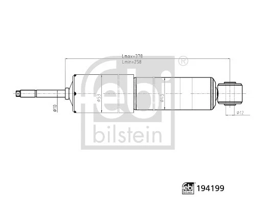 STOßDÄMPFER 194199 FÜR ISUZU D-MAXI 4JJ1/4JH1-TC4JJ1E4C-L4JK1/4JA1-TC 2.5L 4cyl - Bild 2 von 4