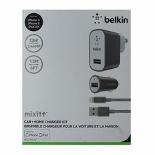 Belkin Mixit 12W Car and Home Charger Kit iPh...