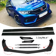 Front Bumper Lip Spoiler Splitter Car Body Rear For Honda Civic Sedan SI
