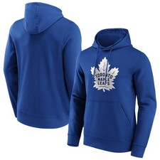Toronto Maple Leafs Iconic Primary Colour Logo Graphic Hoodie - Royal - Mens