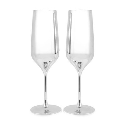 Maybach by Robbe & Berking Pair of Silver Plated Champagne Flute
