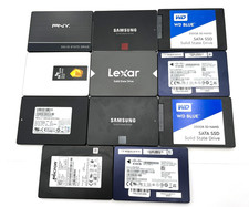 Lot of 11 - LOT OF 11 SSD 2.5" Samsung/Micron/WD/Cisco/Lexar/PNY Mix