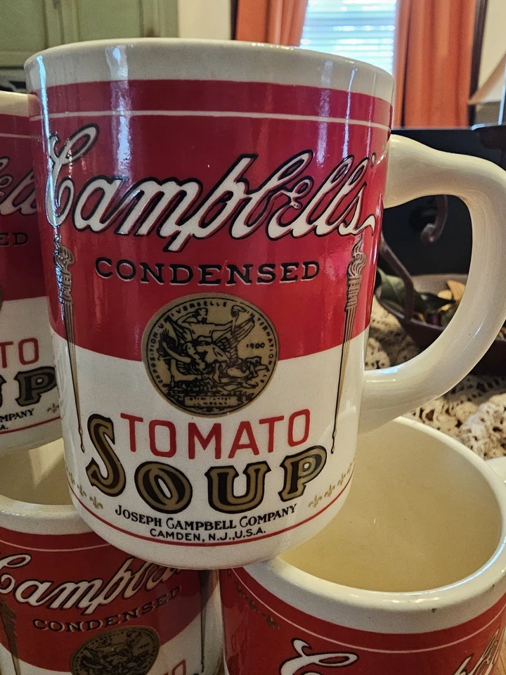 Cinco canecas de cerâmica vintage Campbell's sopa de tomate década de 1970? - Imagem 2 de 3