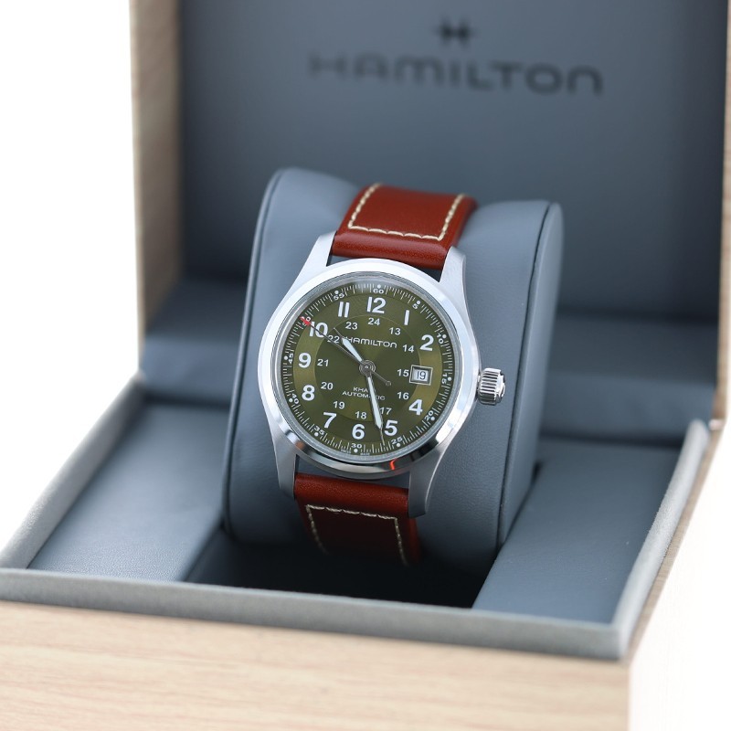 New Hamilton Khaki Field Auto 42MM Green Dial Men's Watch