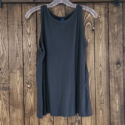 Old Navy Luxe Black Ribbed Tank