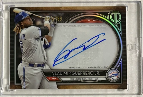 2020 Vladimir Guerrero Jr. Topps Tribute On Card Autograph Blue Jays 87/199