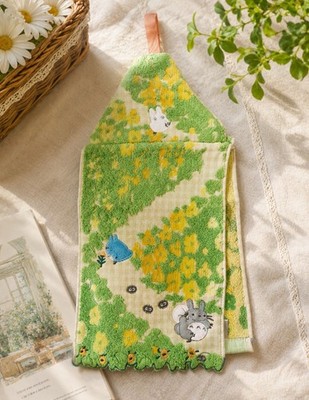 Studio Ghibli Totoro Floral Cotton Hand Towel Soft Bathroom Kitchen Towel new