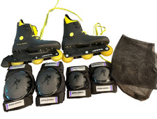 Pattini alleggerimento Rollerblade anni 80 donna 7,5 uomo 6 e ginocchiere/gomitiere LEGGI