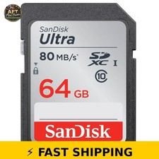 SanDisk 64GB Ultra SD Card - 80MB/s, Full HD, C10