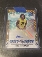 2024-25 Topps Chrome Brice Sensabaugh Gold Auto 28/50 Serial Autograph Utah Jazz