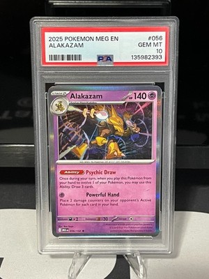 maa❗️ Alakazam PSA 10 ** POP 3 ** Pokemon Mega Evolution Holo MEG EN 056