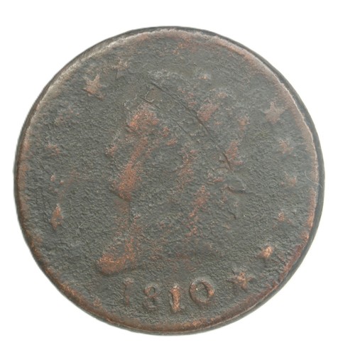 1810/9 Classic Head Large Cent S281- Choice Good , ENVIRON Damage- SMH2053